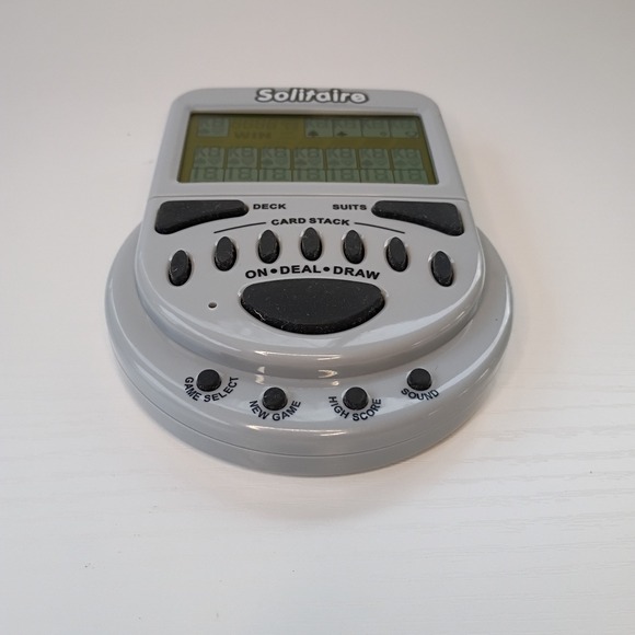 Big Mega Screen Solitaire 77803 Classic Electronic Handheld Game Tested Works - Picture 3 of 6